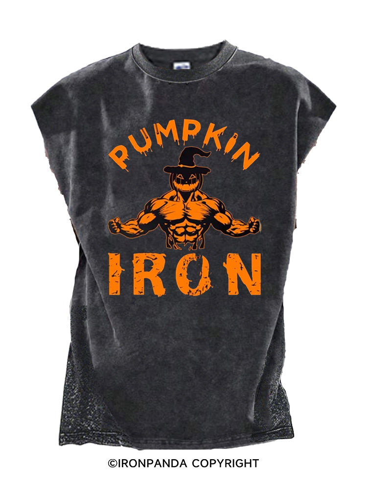 Pumpkin' Iron Cut Off Tank