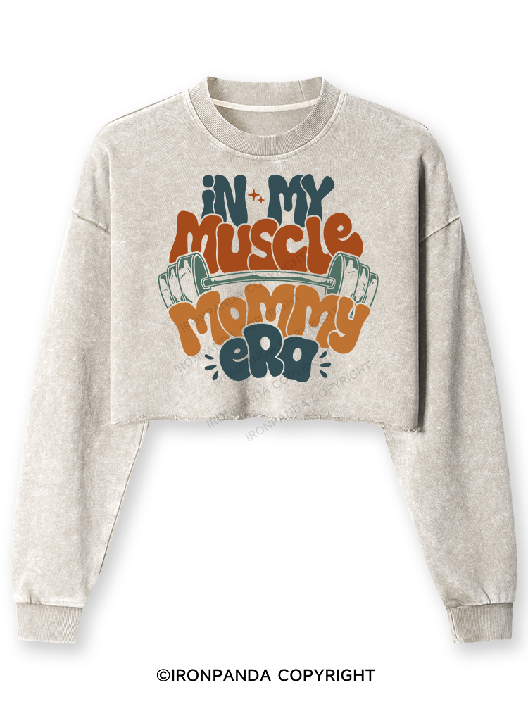 Funny Workout Washed Long-Sleeve Crop Top