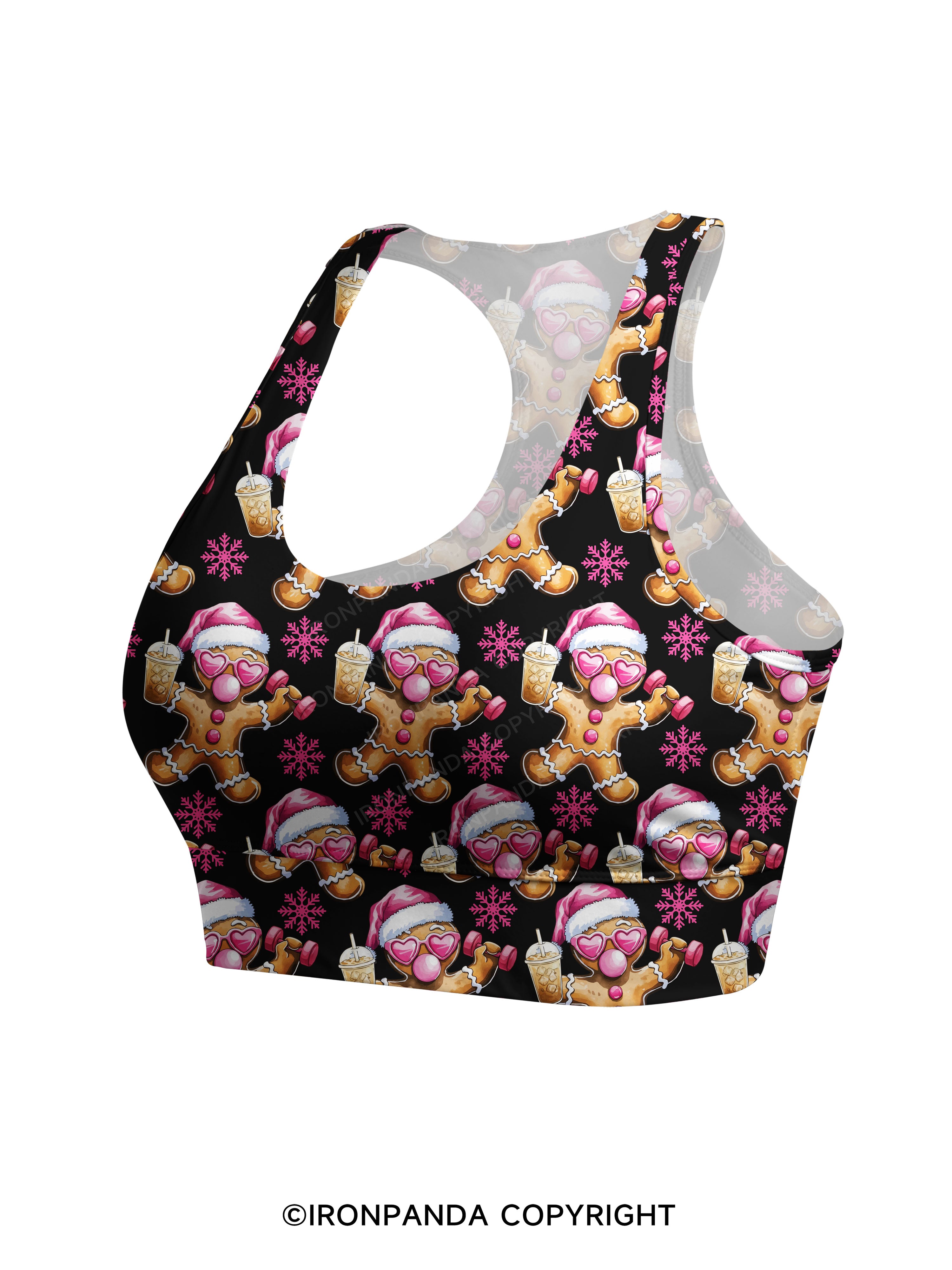 Fit Gingerbread Racerback Sports Bra