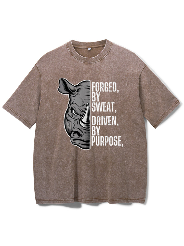 Forged By Sweat Driven By Purpose Washed Gym Shirt