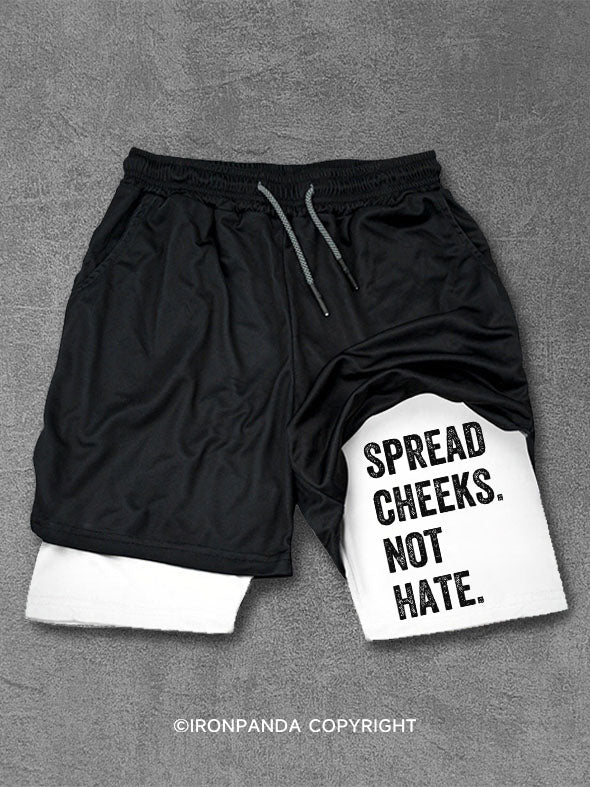 spread cheeks not hate Performance Training Shorts