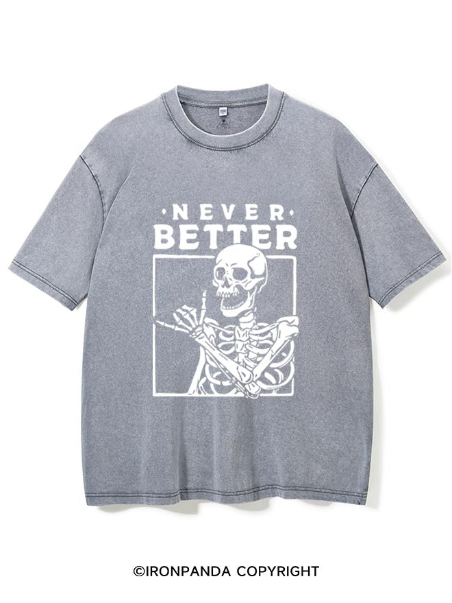 NEVER BETTER VINTAGE GYM SHIRT