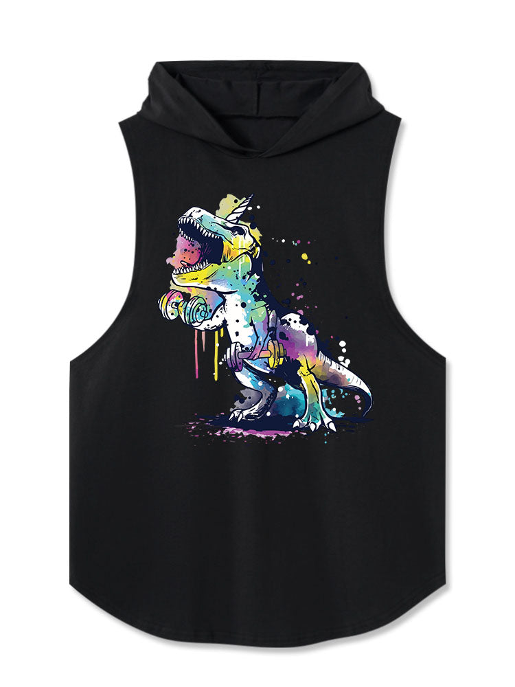 Unicorn Dinosaur Washed Hooded Tank