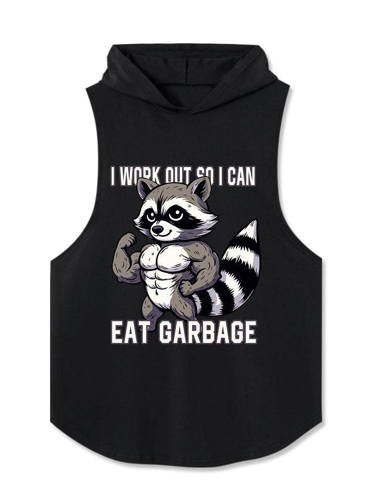I workout so I can eat garbage raccoon Hooded Tank