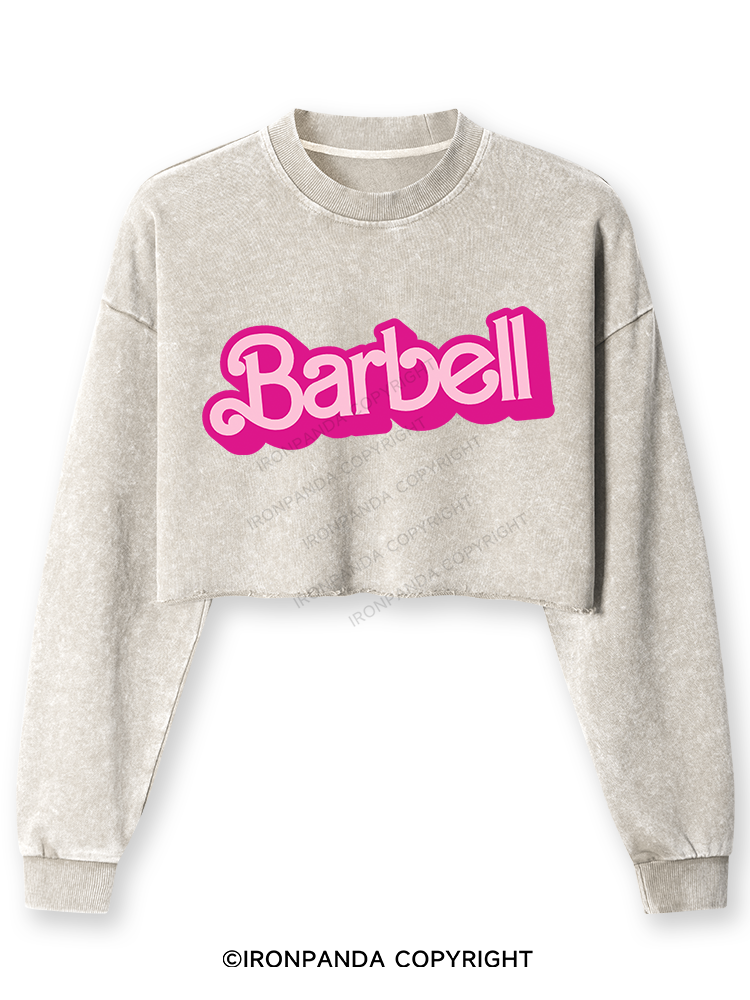 Barbell Washed Long-Sleeve Crop Top