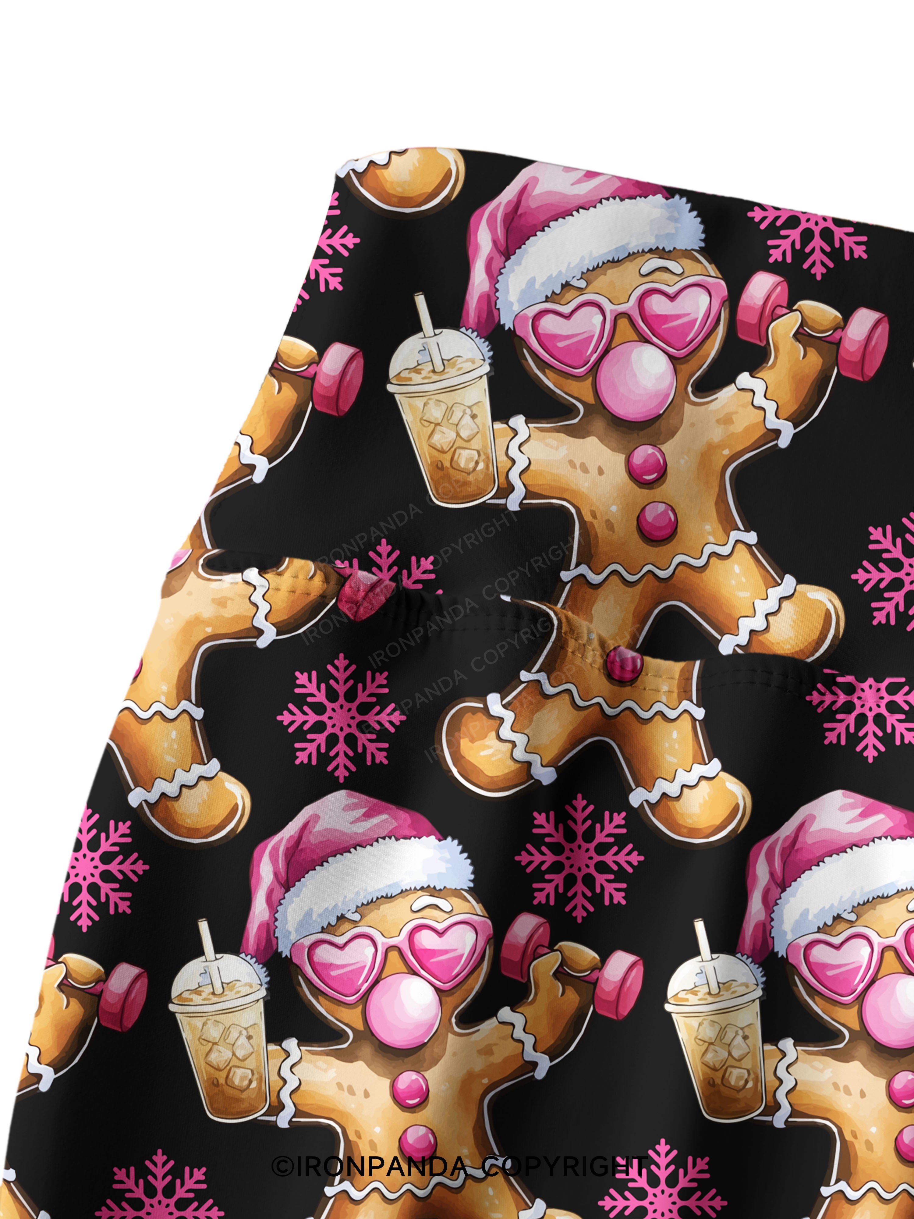 Fit Gingerbread Printed Yoga Pants