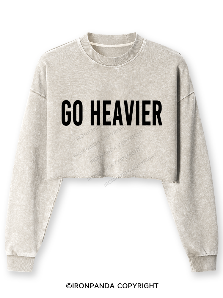 Go Heavier Washed Long-Sleeve Crop Top