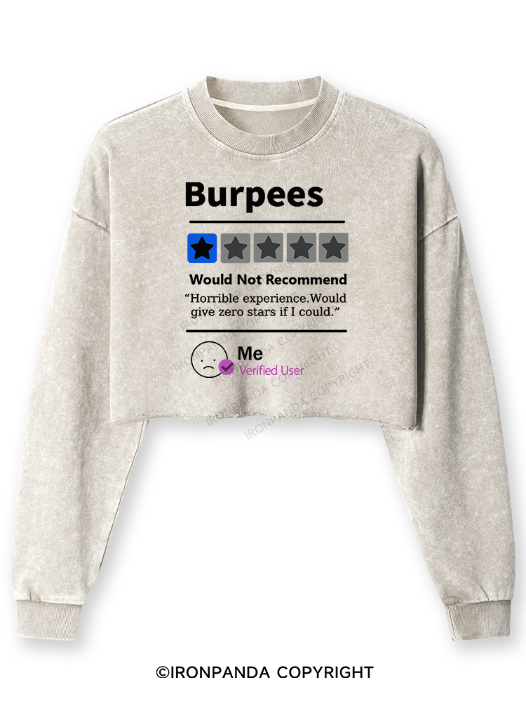 Burpees Reviewed Washed Long-Sleeve Crop Top