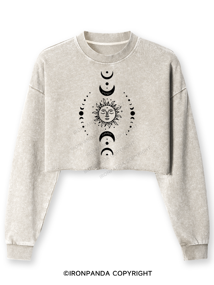 Yoga Moon Washed Long-Sleeve Crop Top