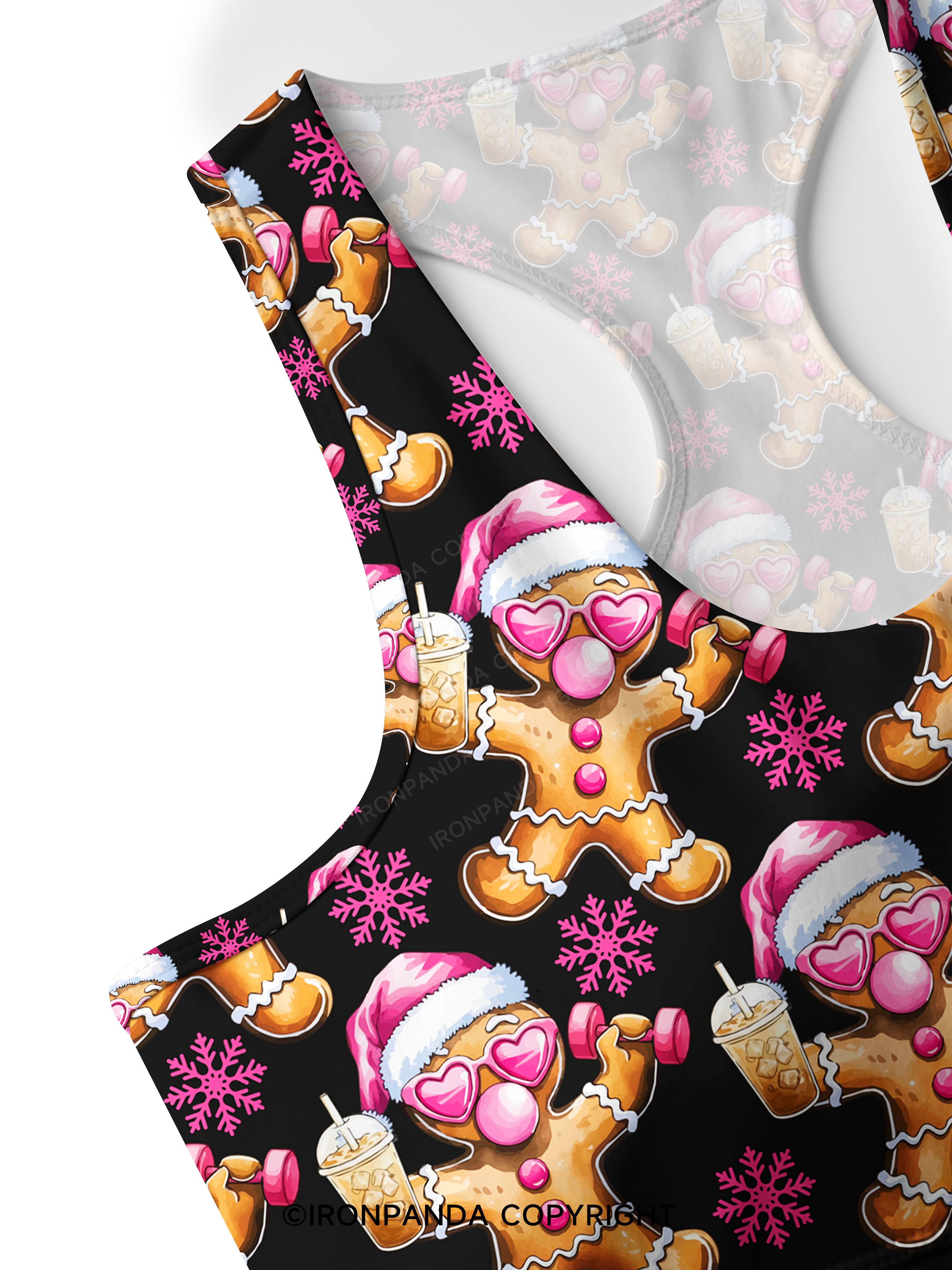 Fit Gingerbread Racerback Sports Bra