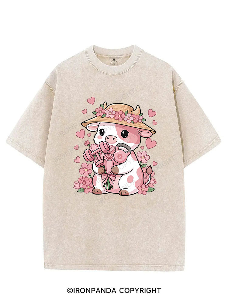 Sweet Power Cow VINTAGE GYM SHIRT
