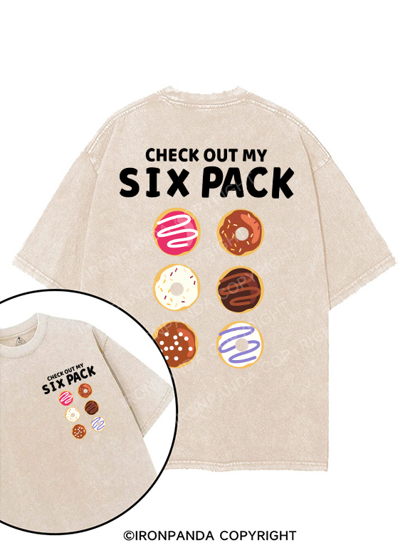 CHECK OUT MY SIX PACK printed Gym Shirt