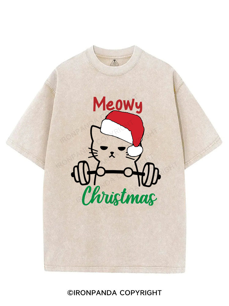 Meowy Christmas VINTAGE GYM SHIRT