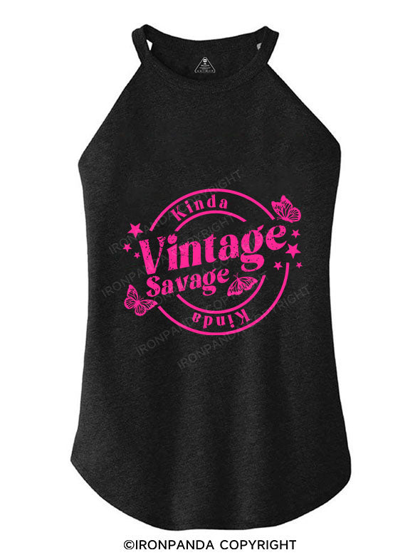 KINDA VINTAGE KINDA SAVAGE TRI ROCKER COTTON TANK