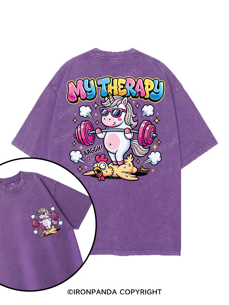 MY THERAPY printed Gym Shirt