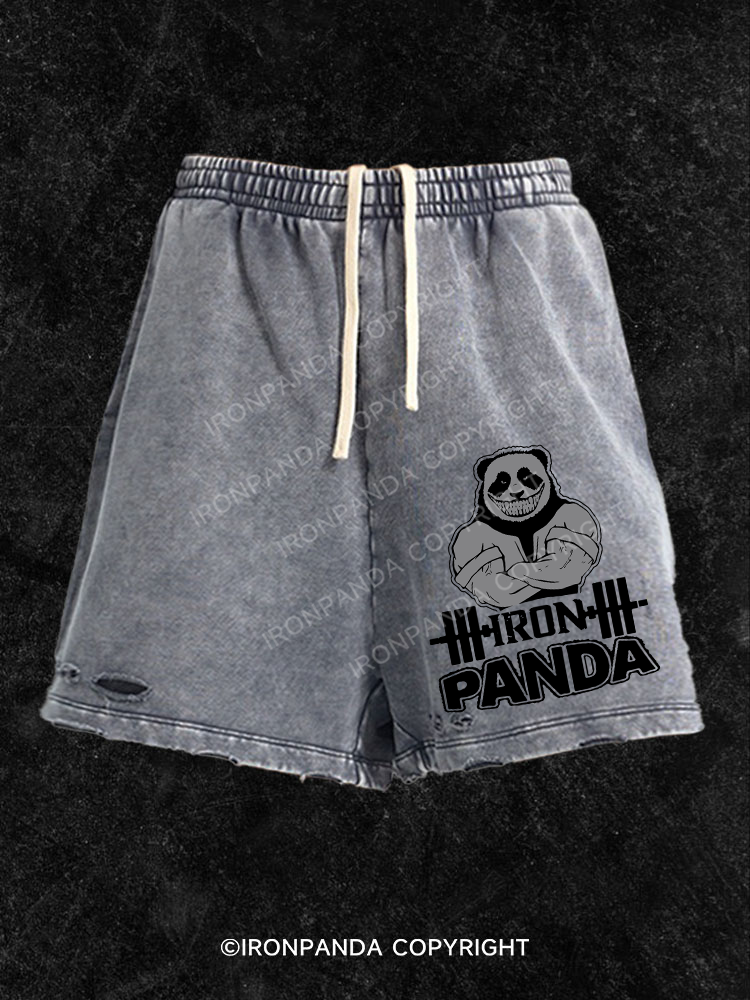 ironpanda brand Washed Gym Shorts