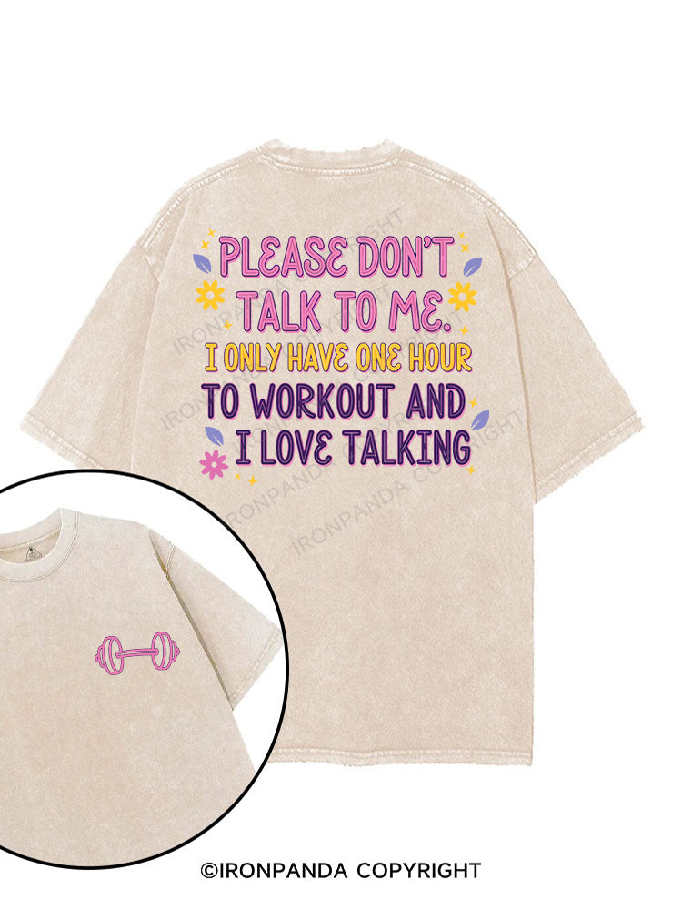 Please don’t talk to me printed Gym Shirt