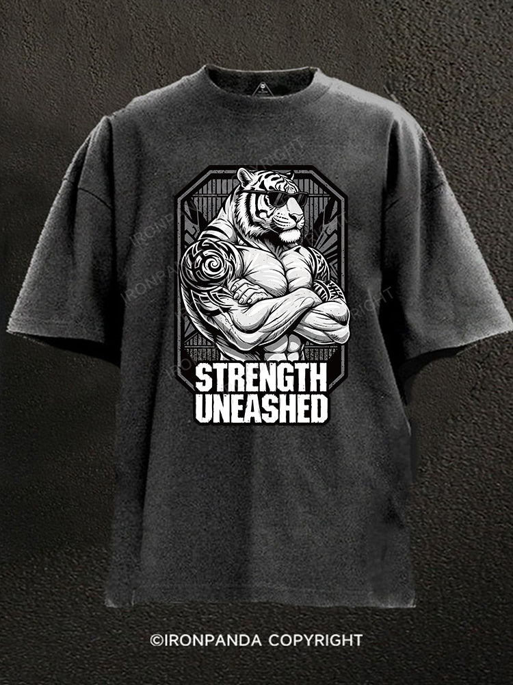STRENGTH UNEASHED Washed Gym Shirt