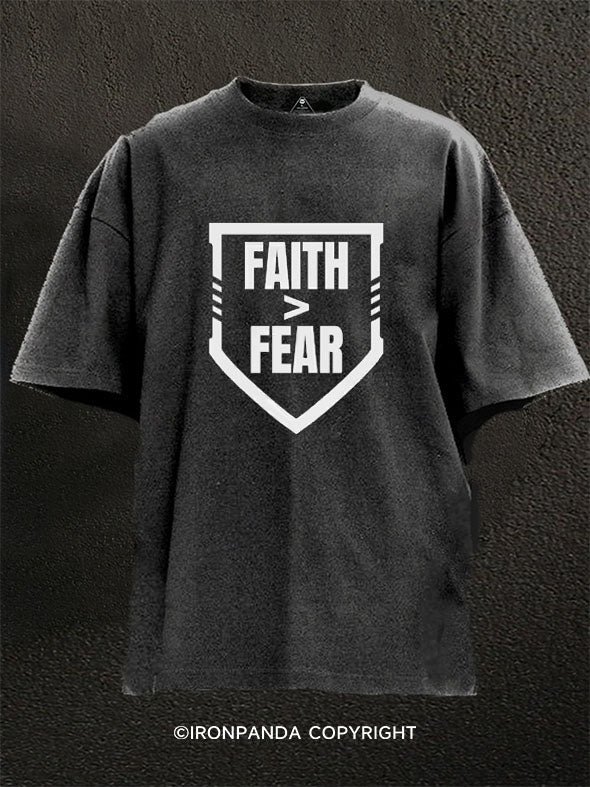 Faith Over Fear Washed Gym Shirt
