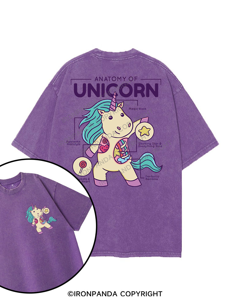 ANATOMY OF UNICORN printed Gym Shirt