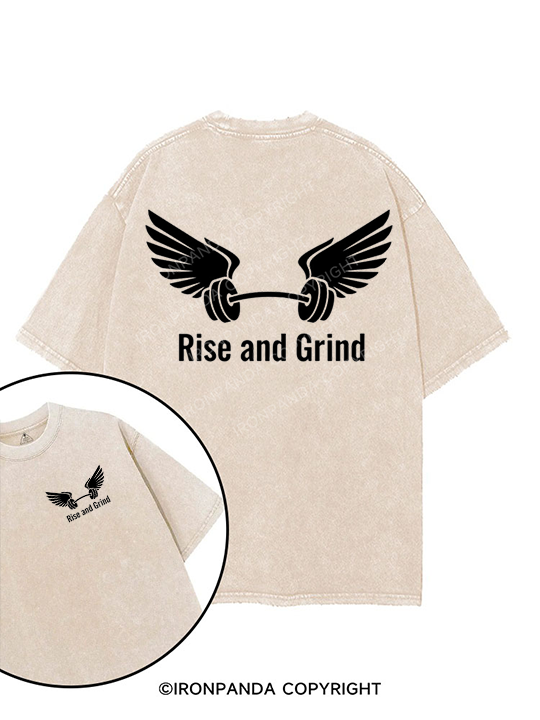 rise and grind printed Gym Shirt