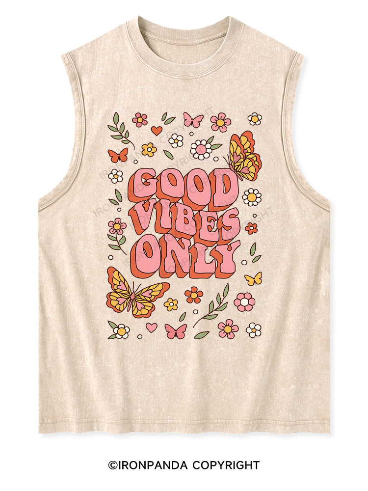 GOOD VIBES ONLY Washed Tank