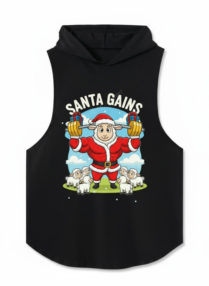 SANTA GAINS Hooded Tank