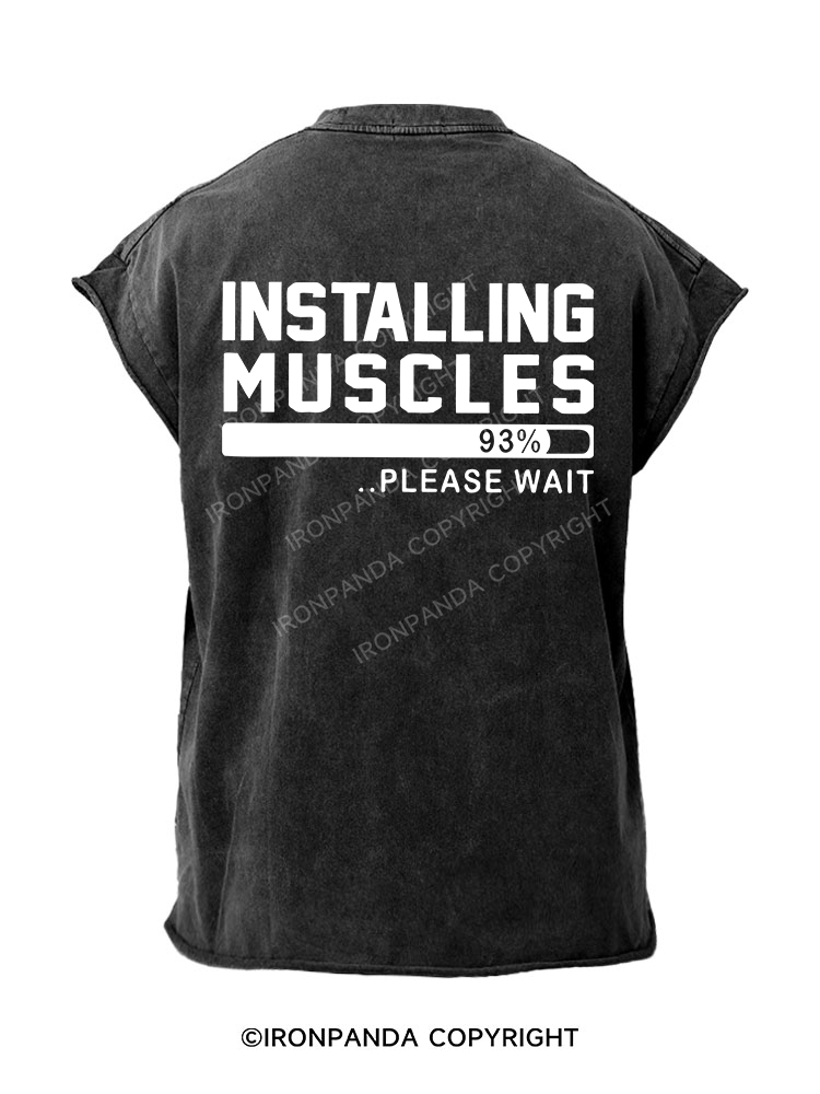 Installing Muscles Back Printed Cut Off Tank