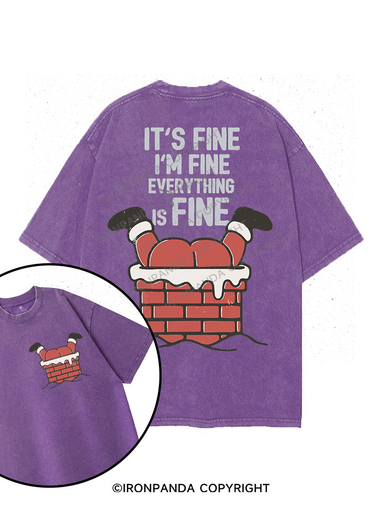 IT'S FINE I'M FINE EVERYTHING IS FINE printed Gym Shirt