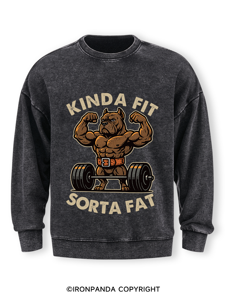 KINDA FIT SORTA FAT DOG Washed Sweatshirt