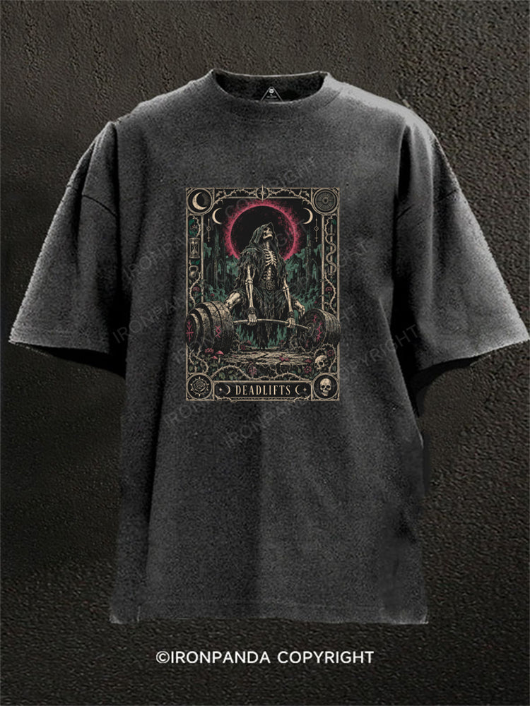 Grim Reaper Weightlifting Washed Gym Shirt