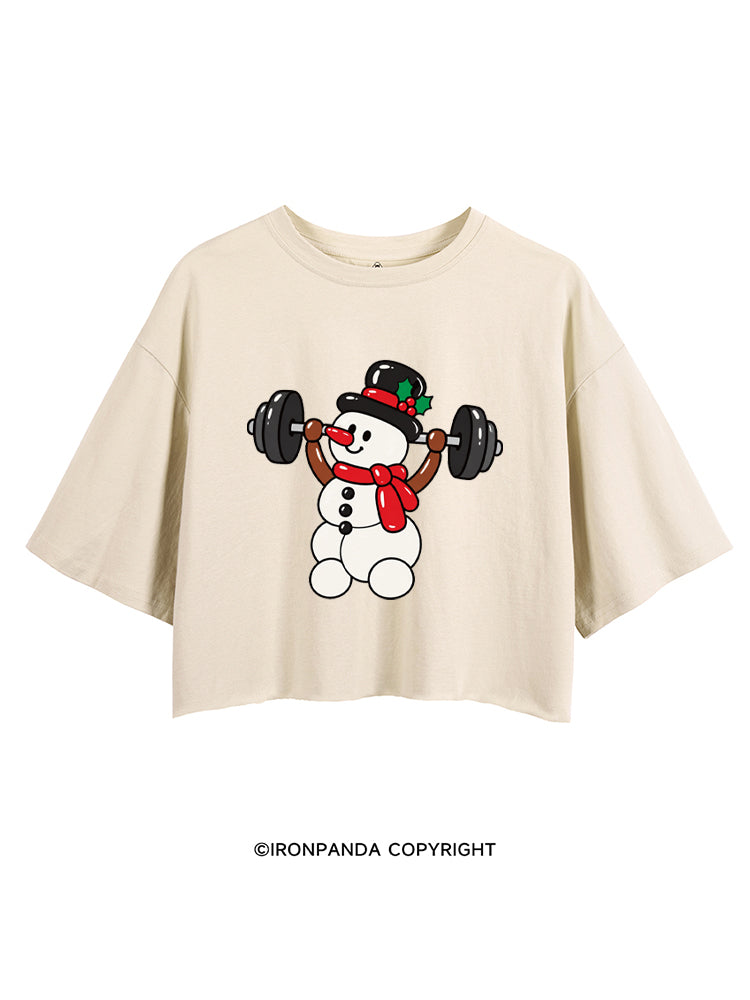 BALLOON SNOWMAN LIFTER CROP TOPS