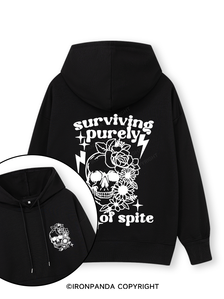 SURVIVING PURELY OUT OF SPITE Double-Sided Printed Classic Gym Hoodie