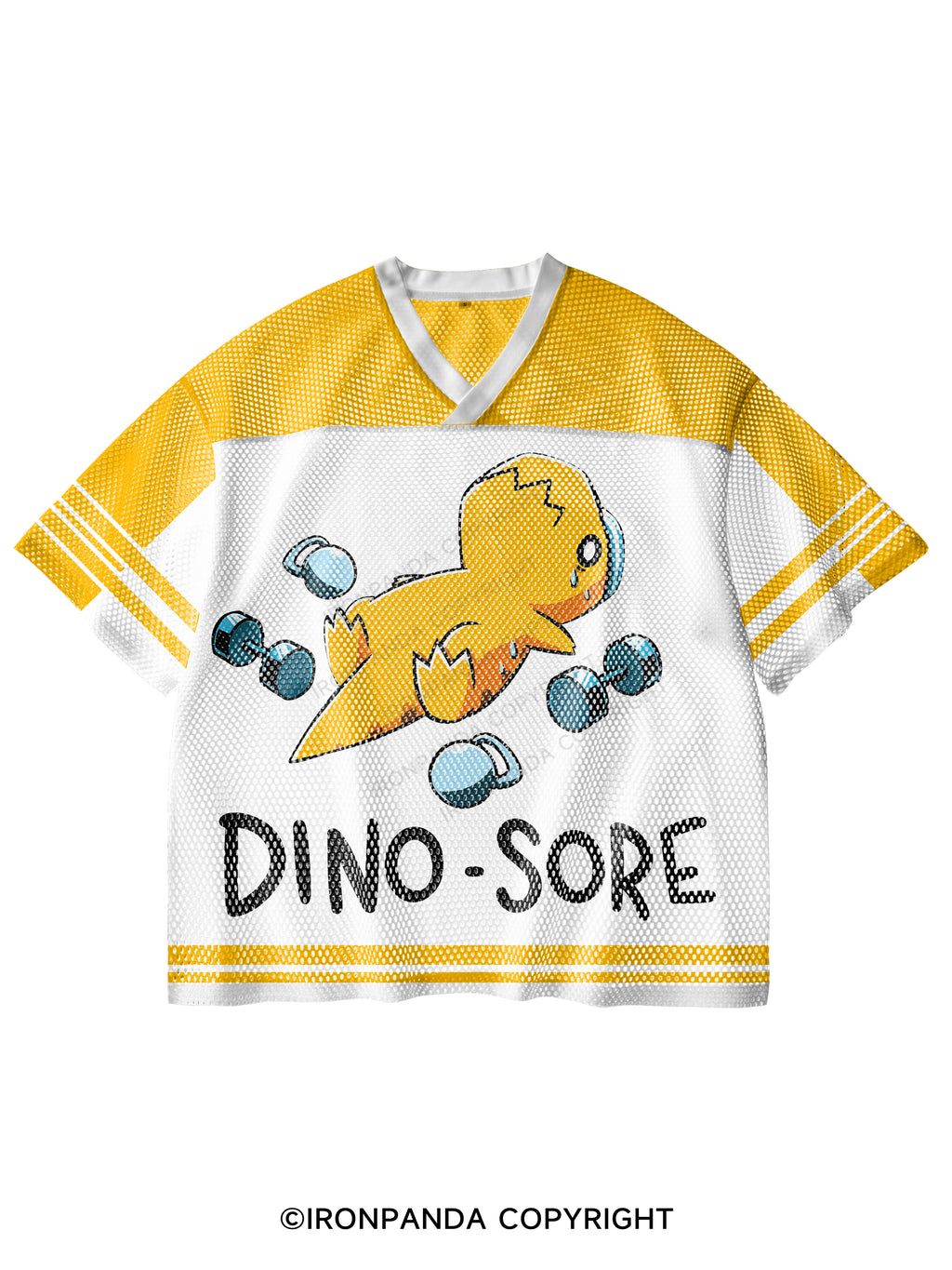 DINO SORE V-Neck Open Hole Mesh Top