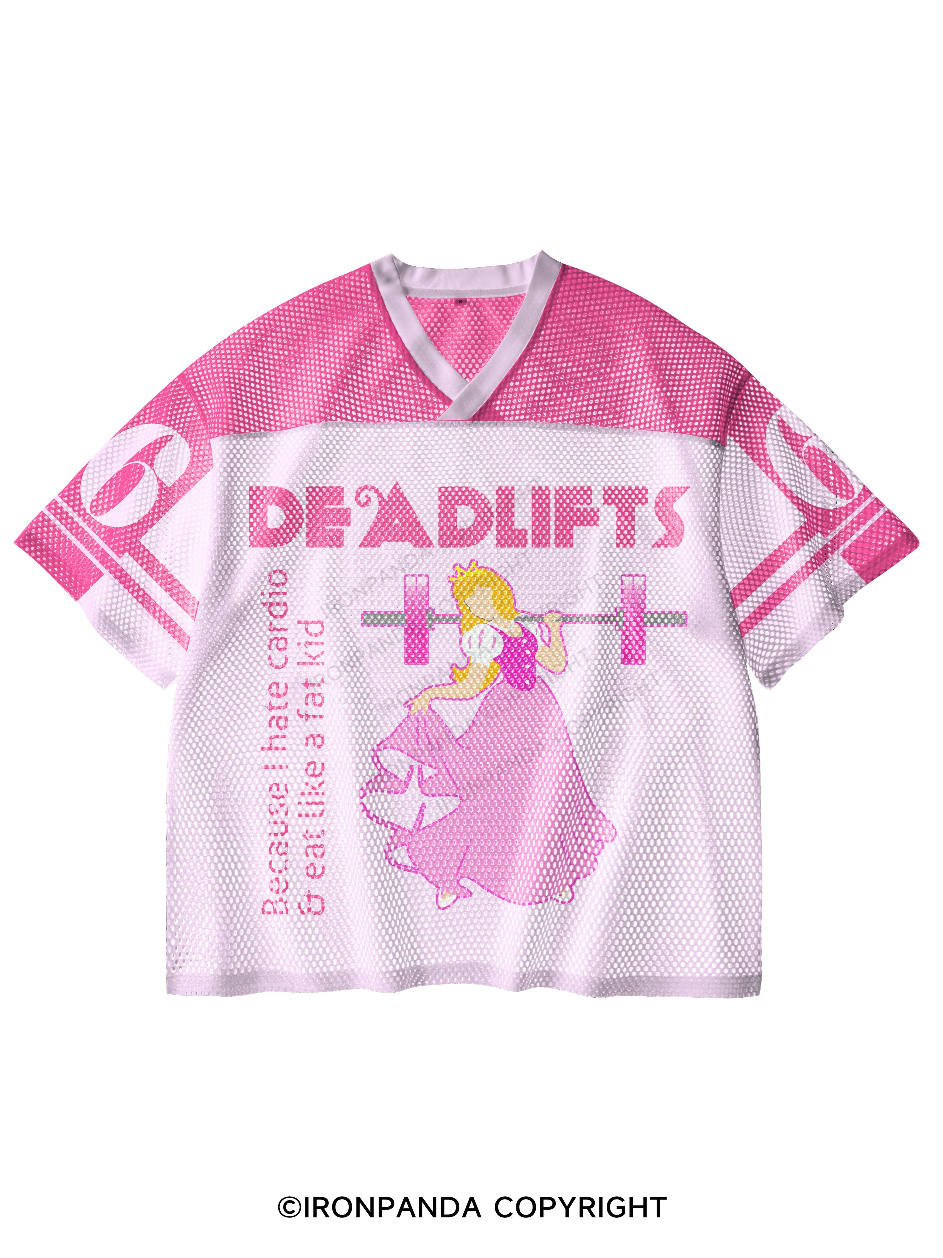 I'd rather deadlift V-Neck Open Hole Mesh Top