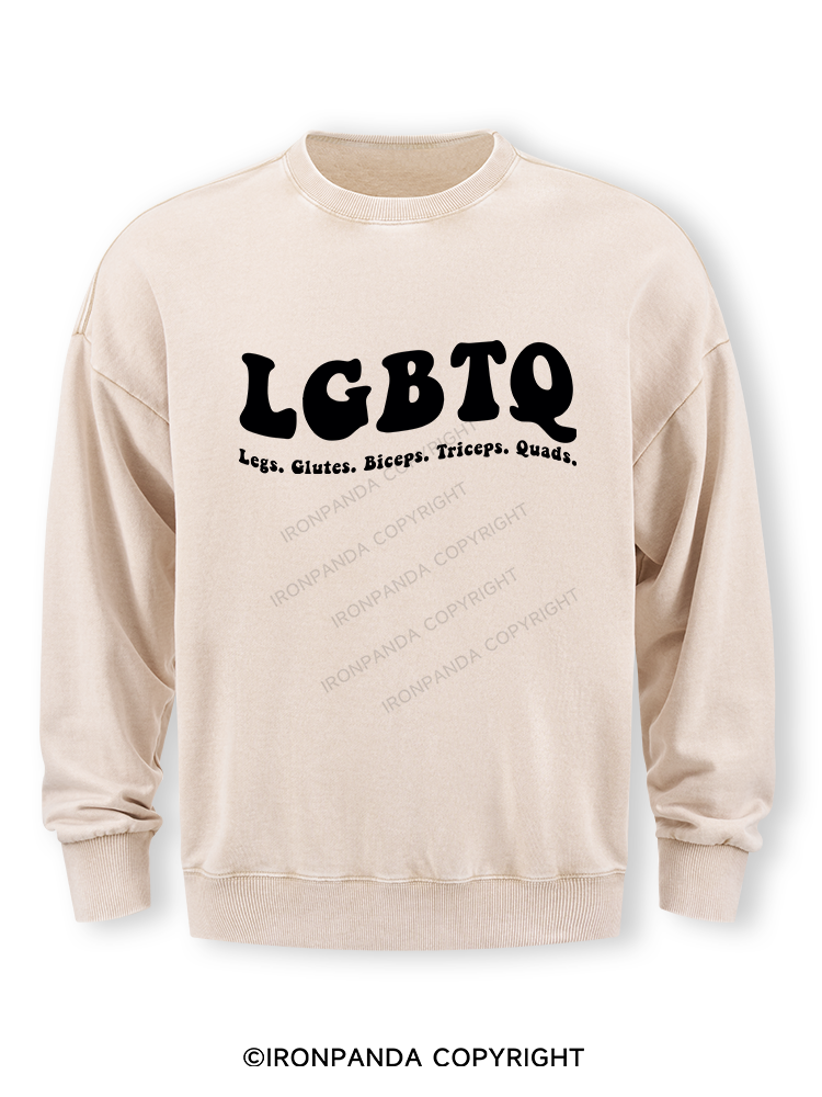 LGBTQ: Legs, Glutes, Biceps, Triceps, Quads Washed Sweatshirt