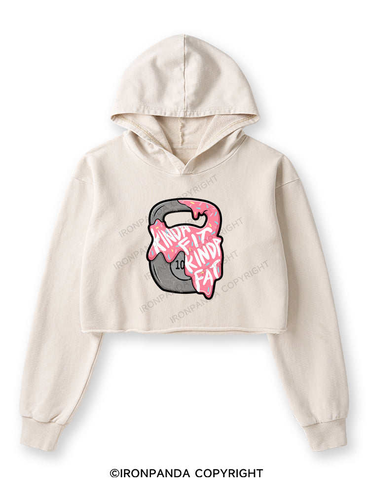 kinda fit sorta fat donut Washed Crop Hoodie