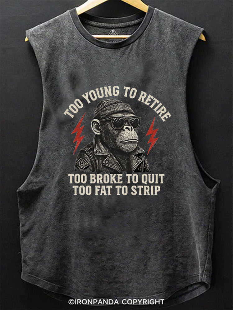 Too fat to strip Scoop Bottom Cotton Tank
