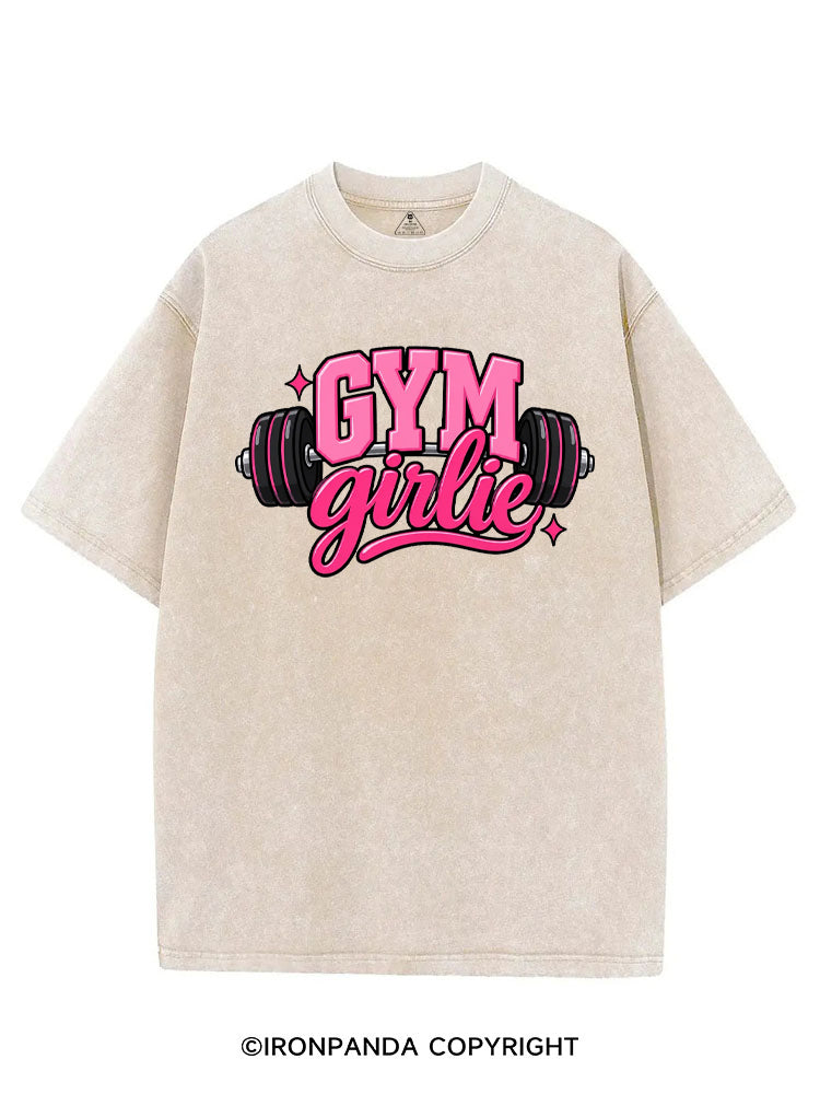 GYM GIRLIE PINK FITNESS VINTAGE GYM SHIRT