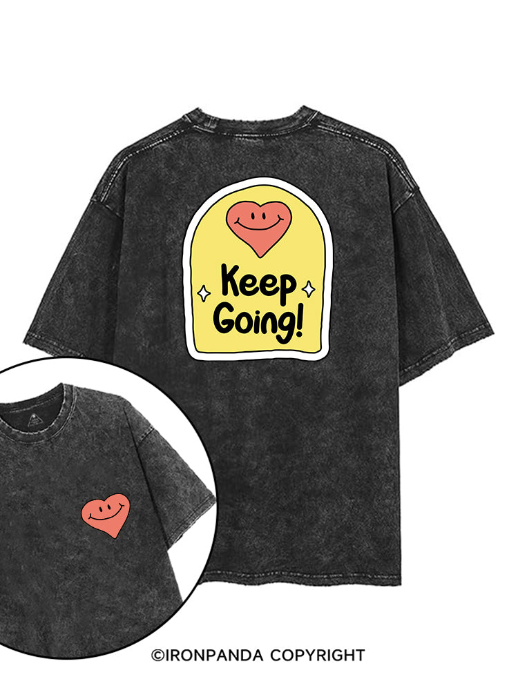 KEEP GOING! printed Gym Shirt