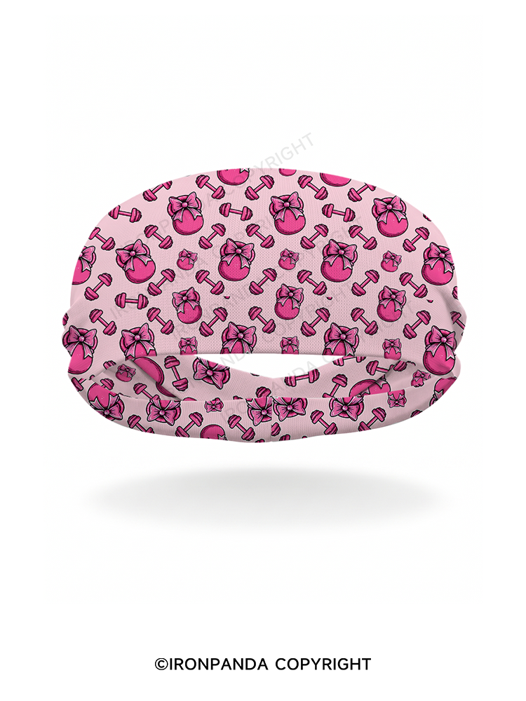 Pink Bow Gym Headband