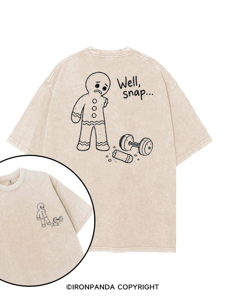 Well Snap Christmas Gingerbread printed Gym Shirt