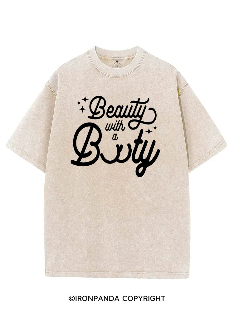 BEAUTY WITH A BOOTY VINTAGE GYM SHIRT