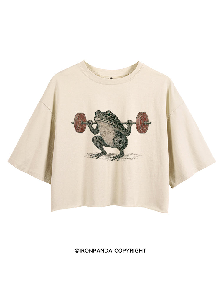 Frog Gym Japanese Ukiyo-E Style CROP TOPS