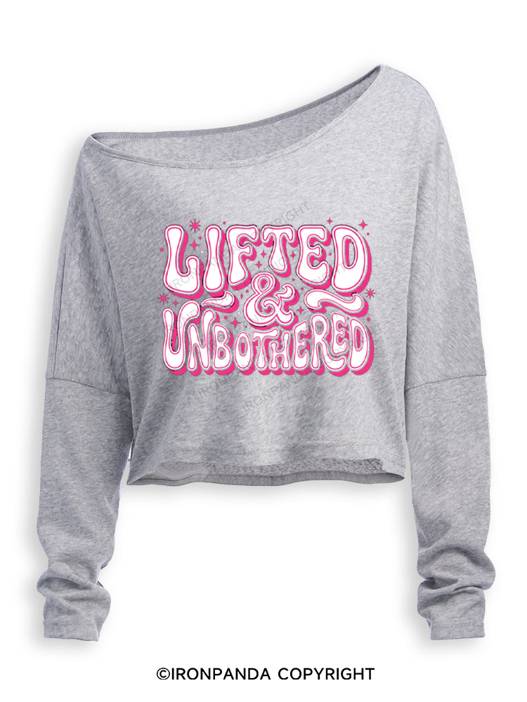 Lifted And Unbothered Off Shoulder Long Sleeve Crop Top