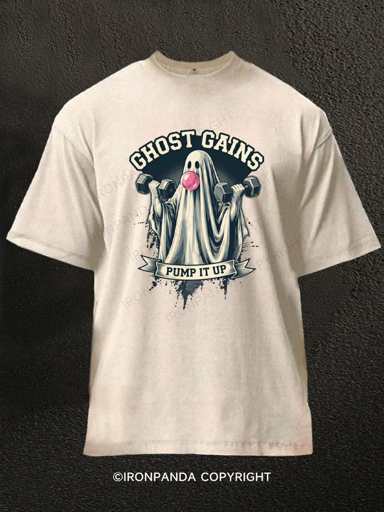 Ghost Gains Pump It Up Washed Gym Shirt