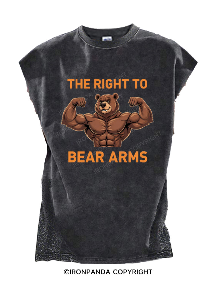 The Right to Bear Arms Muscular Bear Cut Off Tank