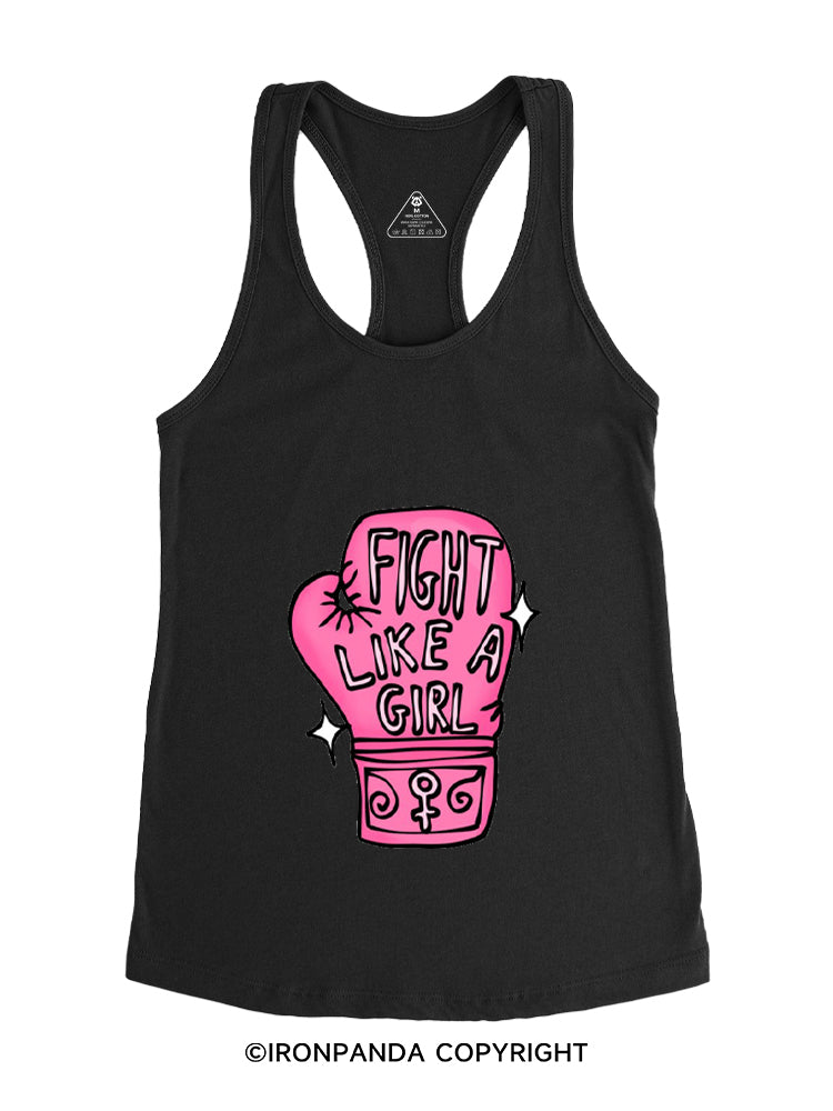 FIGHT LIKE A GIRL BOXING Gym Racerback Tank