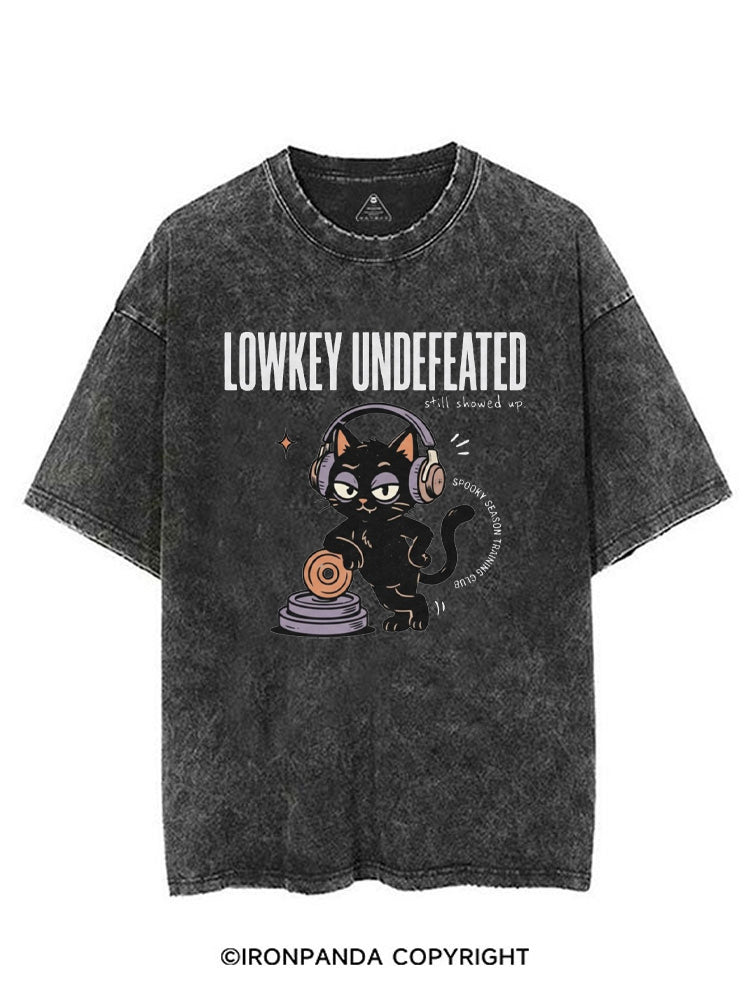 LOWKEY UNDEFEATED STILL SHOWD UP SPOOKY SEASON TRAINING CLUB VINTAGE GYM SHIRT
