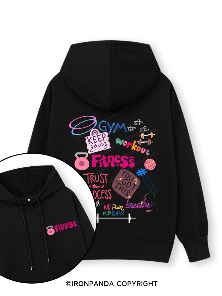 Fitness Double-Sided Printed Classic Gym Hoodie